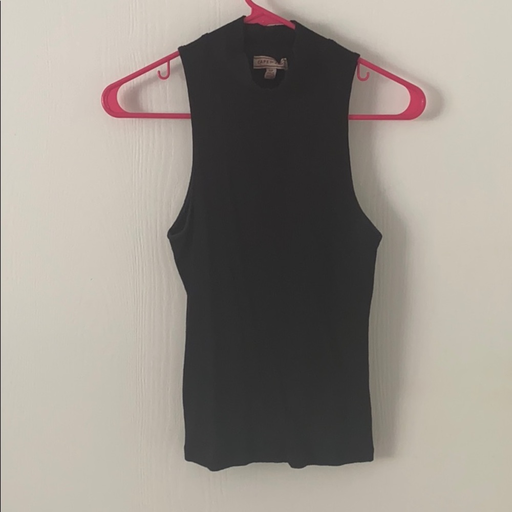 Black high neck top